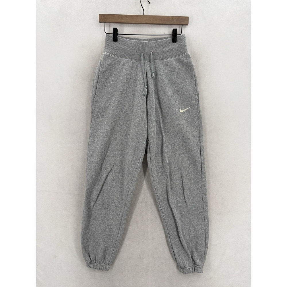 Nike Phoenix Fleece High Waisted Sweatpants Womens XXS Dark Grey Heather Lounge